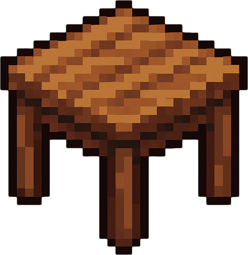 Table wooden pattern pixel art.
In-Game asset.  2d.  High contrast.  No shadows Square format