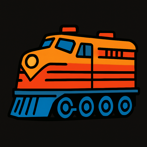 Train.
In-Game asset.  2d.  High contrast.  No shadows