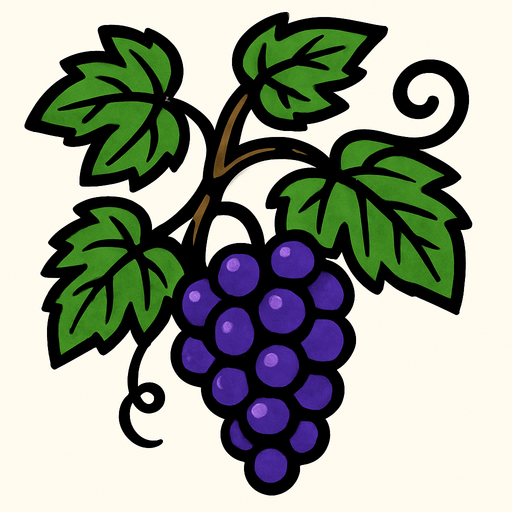 planta uva.
In-Game asset.  2d.  High contrast.  No shadows