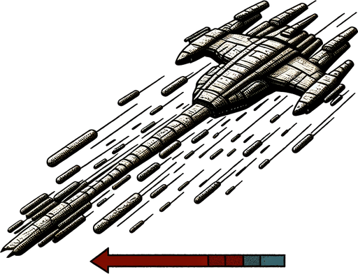 alien spaceship heading down.
Single Game Texture. In-Game asset. 2d. Blank background. High contrast. No shadows.