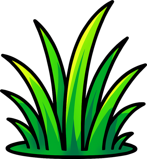 gras.
In-Game asset.  2d.  High contrast.  No shadows