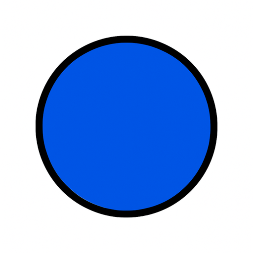 Blue circle.
In-Game asset.  2d.  High contrast.  No shadows