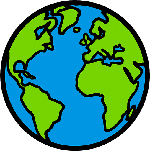 dünya resmi.
In-Game asset.  2d.  High contrast.  No shadows