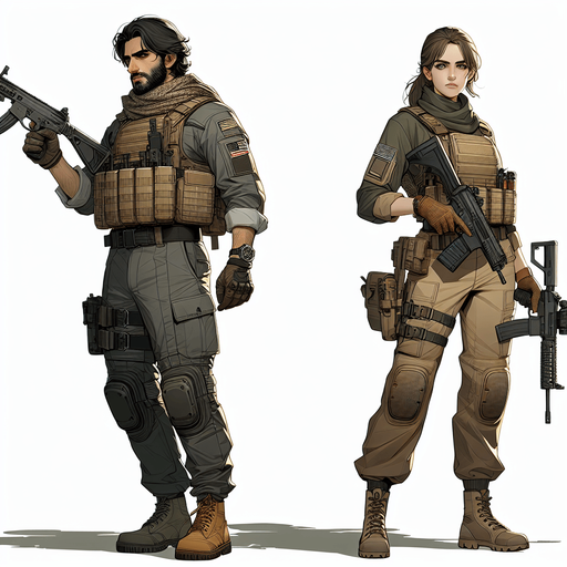 two D player with a gun