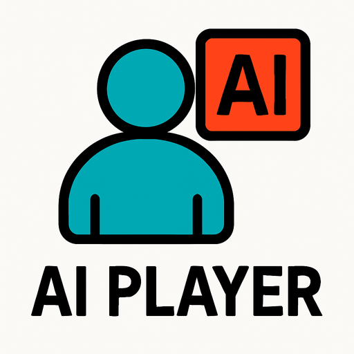 Aİ player.
In-Game asset.  2d.  High contrast.  No shadows
