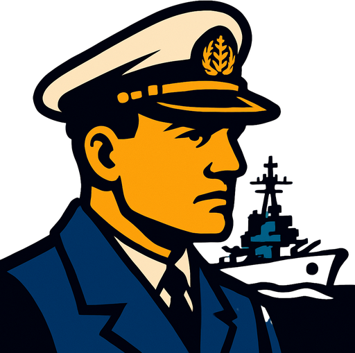 warship commander head looking right in game asset.
In-Game asset.  2d.  High contrast.  No shadows