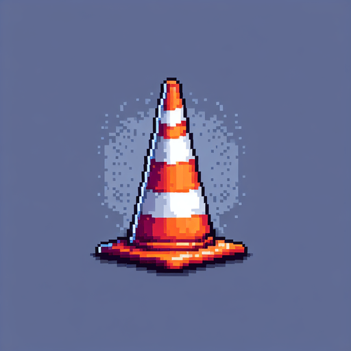 a traffic cone.
video game sprite