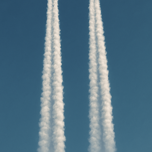 2 estelas realistas de avión vista desde arriba sin avión.
In-Game asset