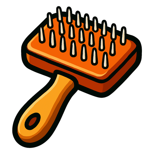 Dog groom brush.
In-Game asset.  2d.  High contrast.  No shadows