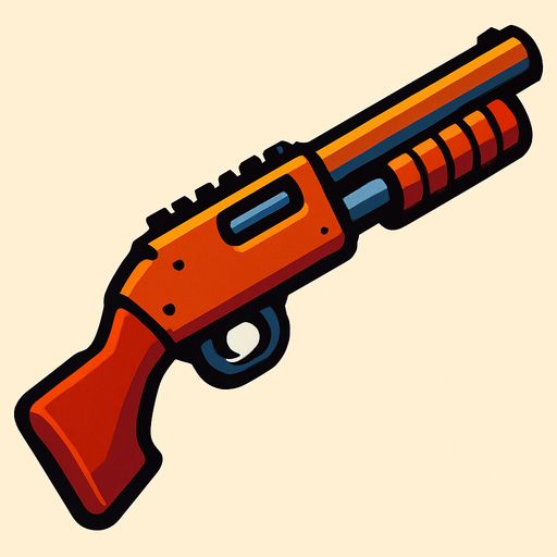 shot gun.
In-Game asset.  2d.  High contrast.  No shadows