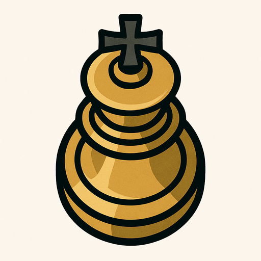 Chess king view from above.
In-Game asset.  2d.  High contrast.  No shadows