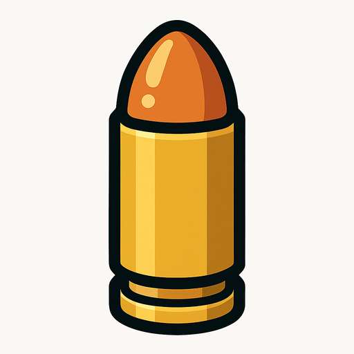 Bullet.
In-Game asset.  2d.  High contrast.  No shadows