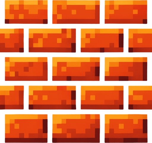 pixel art wall.
In-Game asset.  2d.  High contrast.  No shadows