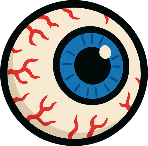 Eyeball.
In-Game asset.  2d.  High contrast.  No shadows
