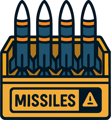 Missiles storage.
In-Game asset.  2d.  High contrast.  No shadows