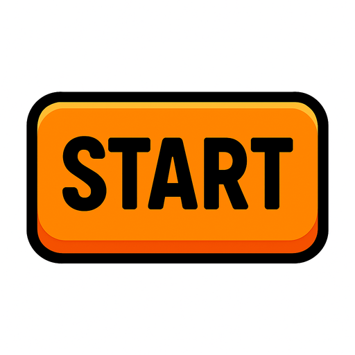 Start button.
In-Game asset.  2d.  High contrast.  No shadows