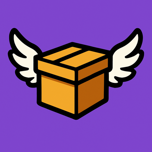 Caja con alas.
In-Game asset.  2d.  High contrast.  No shadows