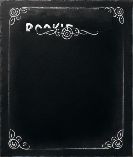 Text "ROOKIE BREW" handwritten in chalk