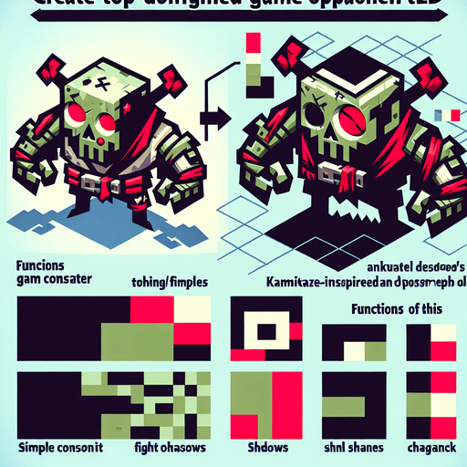 opponent for the game, zombie kamikaze, vertical top view.
Single Game Texture. In-Game asset. 2d. Blank background. High contrast. No shadows.