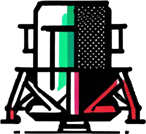 same image but add a green flag on top of the lander