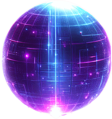 A glowing neon energy orb, futuristic collectible, electric blue and violet gradients, soft light emission, metallic core, floating in mid-air over a digital grid, emitting holographic particles, synthwave cyberpunk aesthetic, ultra-high definition, transparent background..
Single Game Texture.  In-Game asset.  2d.  Blank background.  High contrast.  No shadows