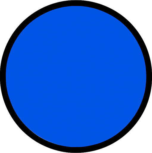 Blue circle.
In-Game asset.  2d.  High contrast.  No shadows