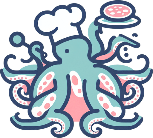 осьминог повар, минимализм, пастельные цвета
\.
Single Game Texture.  In-Game asset.  2d.  Blank background.  High contrast.  No shadows