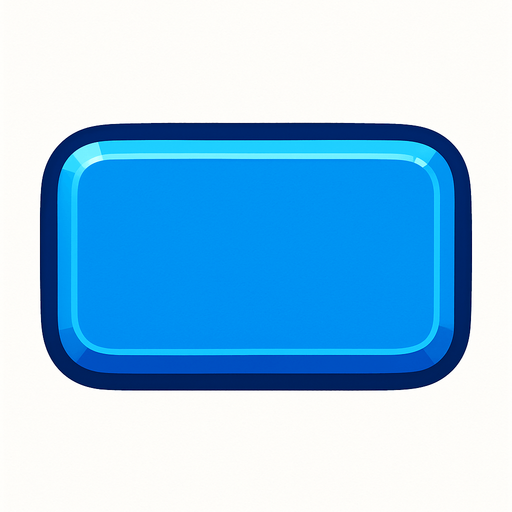 Bouton bleu.
In-Game asset.  2d.  High contrast.  No shadows