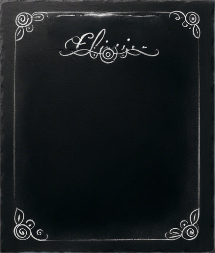 "ELIXIR" written in chalk