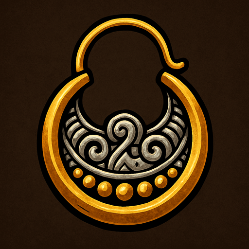 Not a chest, just one valuable item such as a gold earring, a silver historical container or similar, but only one.
In-Game asset.  2d.  High contrast.  No shadows