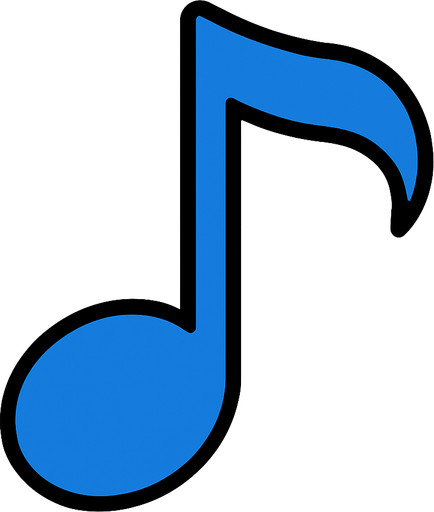 2D muzik notasi.
In-Game asset.  2d.  High contrast.  No shadows