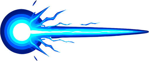 Láser azul.
In-Game asset.  2d.  High contrast.  No shadows