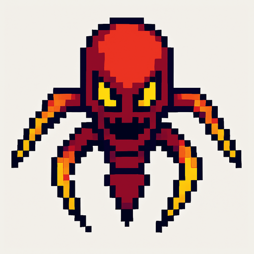 Un enemigo rapido visto desde arriba, pixel cartoon..
In-Game asset.  2d.  High contrast.  No shadows
No background