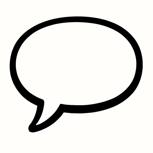 Konuşma balonu.
In-Game asset.  2d.  High contrast.  No shadows