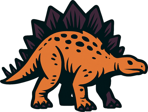 Stegosaurus.
In-Game asset.  2d.  High contrast.  No shadows
