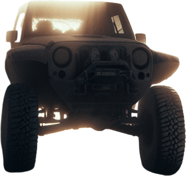 Light bright and transparent vertical Sand cloud in the air behind a vehicle