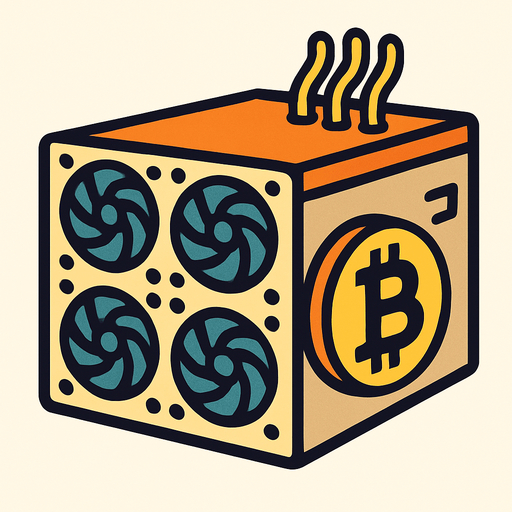 Bitcoin mining rig.
In-Game asset.  2d.  High contrast.  No shadows