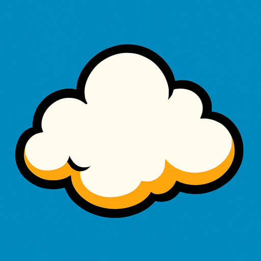 cloud.
In-Game asset.  2d.  High contrast.  No shadows