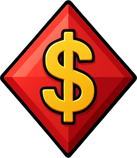Just the diamond from this picture with a dollar sign in the center