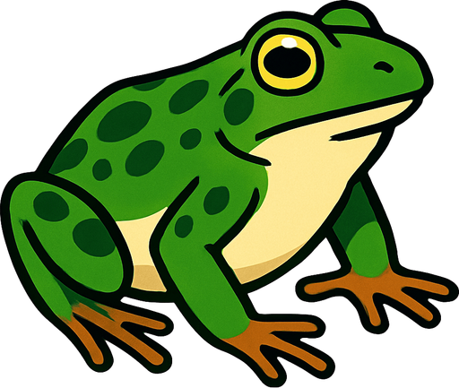 Yetişkin Kurbağa.
In-Game asset.  2d.  High contrast.  No shadows