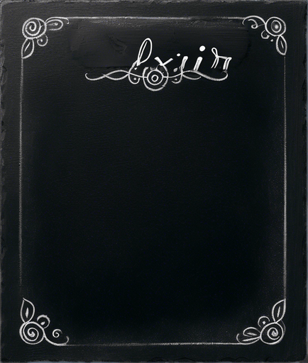 Word "ELIXIR" in chalk