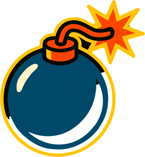 bomba.
In-Game asset.  2d.  High contrast.  No shadows