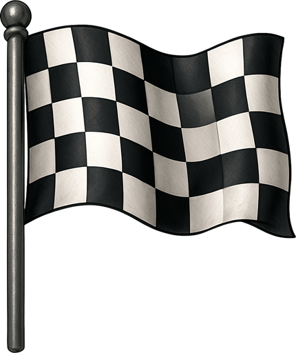 Bitiş bayrağı, yazısız, 3d, gerçekçi.
In-Game asset.  2d.  High contrast.  No shadows