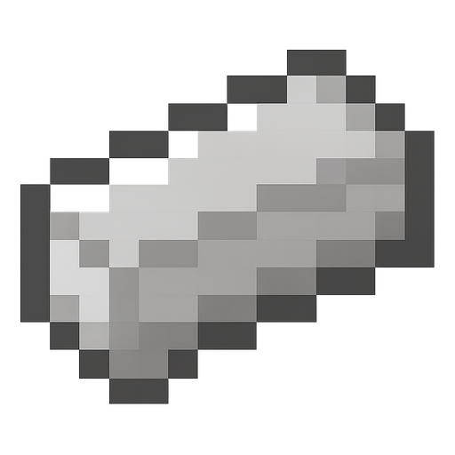 No background Minecraft iron ingot