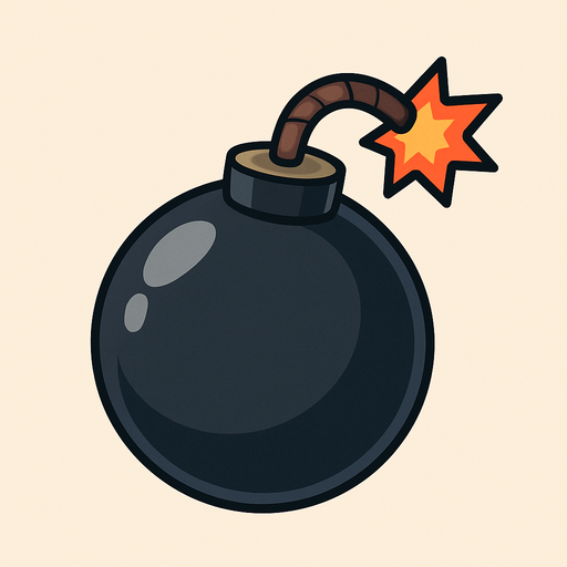 A black bomb.
In-Game asset.  No shadows