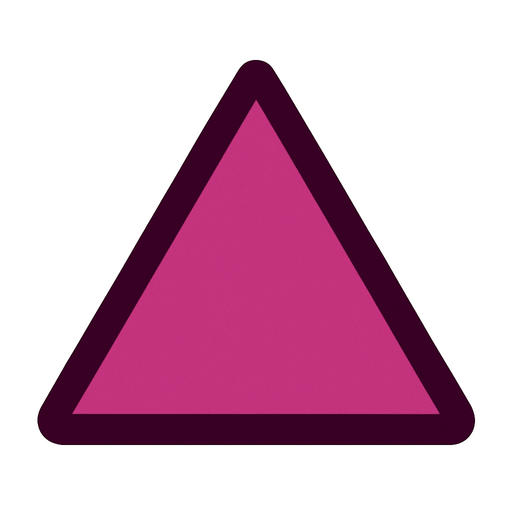 triangulo rosa oscuro.
In-Game asset.  2d.  High contrast.  No shadows
