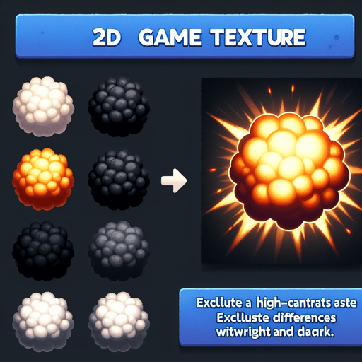 2d explosion.
Single Game Texture. In-Game asset. 2d. Blank background. High contrast. No shadows. realistic.