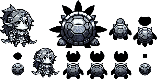 chibi fat bowser left pose.
Single Game Texture.  In-Game asset.  2d.  Blank background.  High contrast.  No shadows