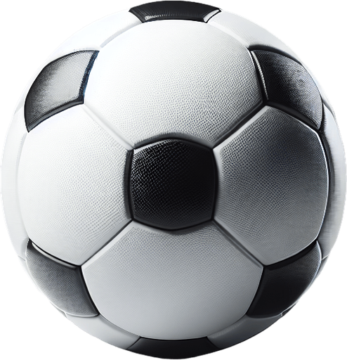 soccer ball.
Single Game Texture.  In-Game asset.  2d.  Blank background.  High contrast.  No shadows
