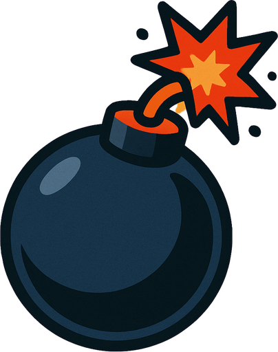 Una bomba.
In-Game asset.  2d.  High contrast.  No shadows